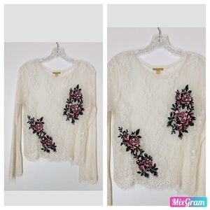 2/$15 beautiful embroidered women summer shirt